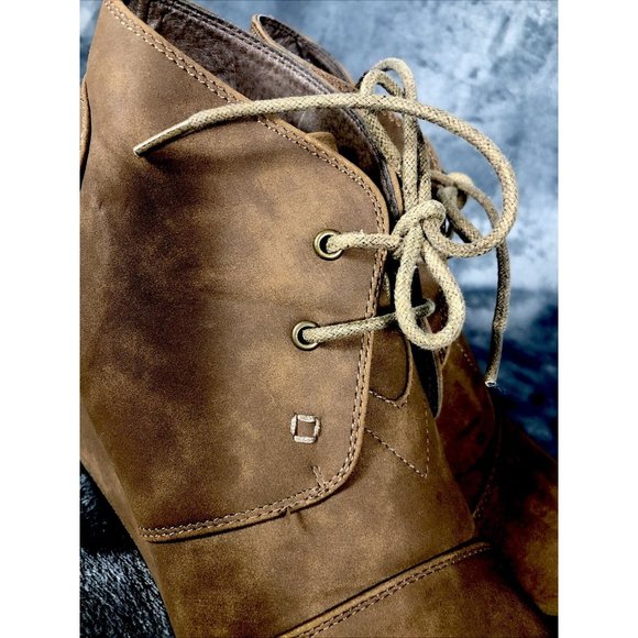 Natural Reflections Wedge Shoe Women’s Brown Lace Boot Size 8 1/2 - Picture 7 of 9